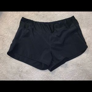 Black athletic shorts